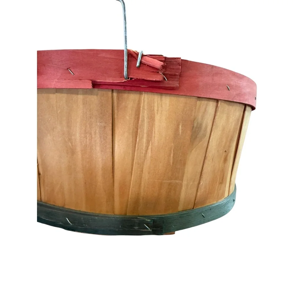 Vintage Little Rock Crate Basket Co Wood Bushel Basket No 26 Farmhouse USA Decor